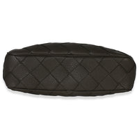 Kaki Grained Leather Medium Intrecciato Camera Bag