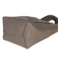 Taupe Soft Grained Calfskin Medium Sangle Bucket Bag