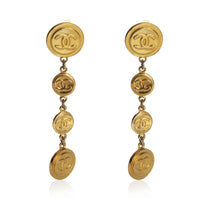 Gold-Plated  Vintage CC Medallion Earrings