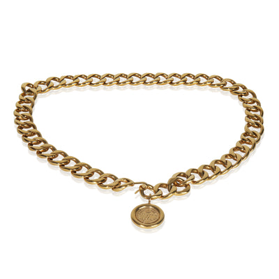 Chanel Gold Plated Vintage 1990s Medallion Link Belt fv