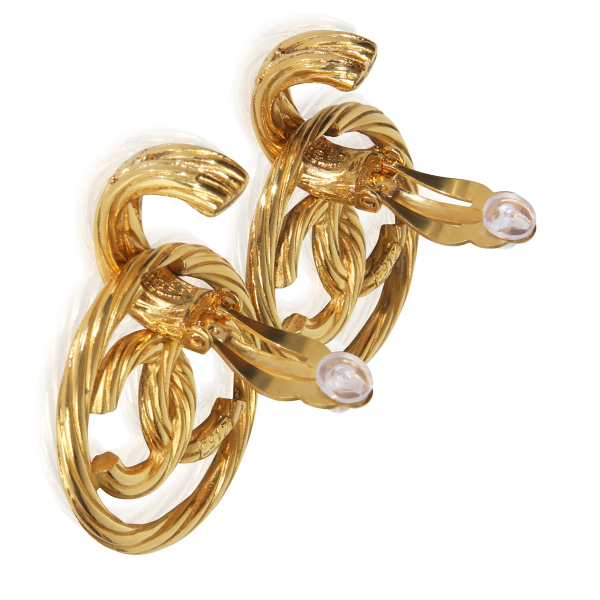 Gold-Plated  Vintage 1993 CC Drop Earrings