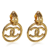 Gold-Plated  Vintage 1993 CC Drop Earrings