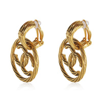 Gold-Plated  Vintage 1993 CC Drop Earrings