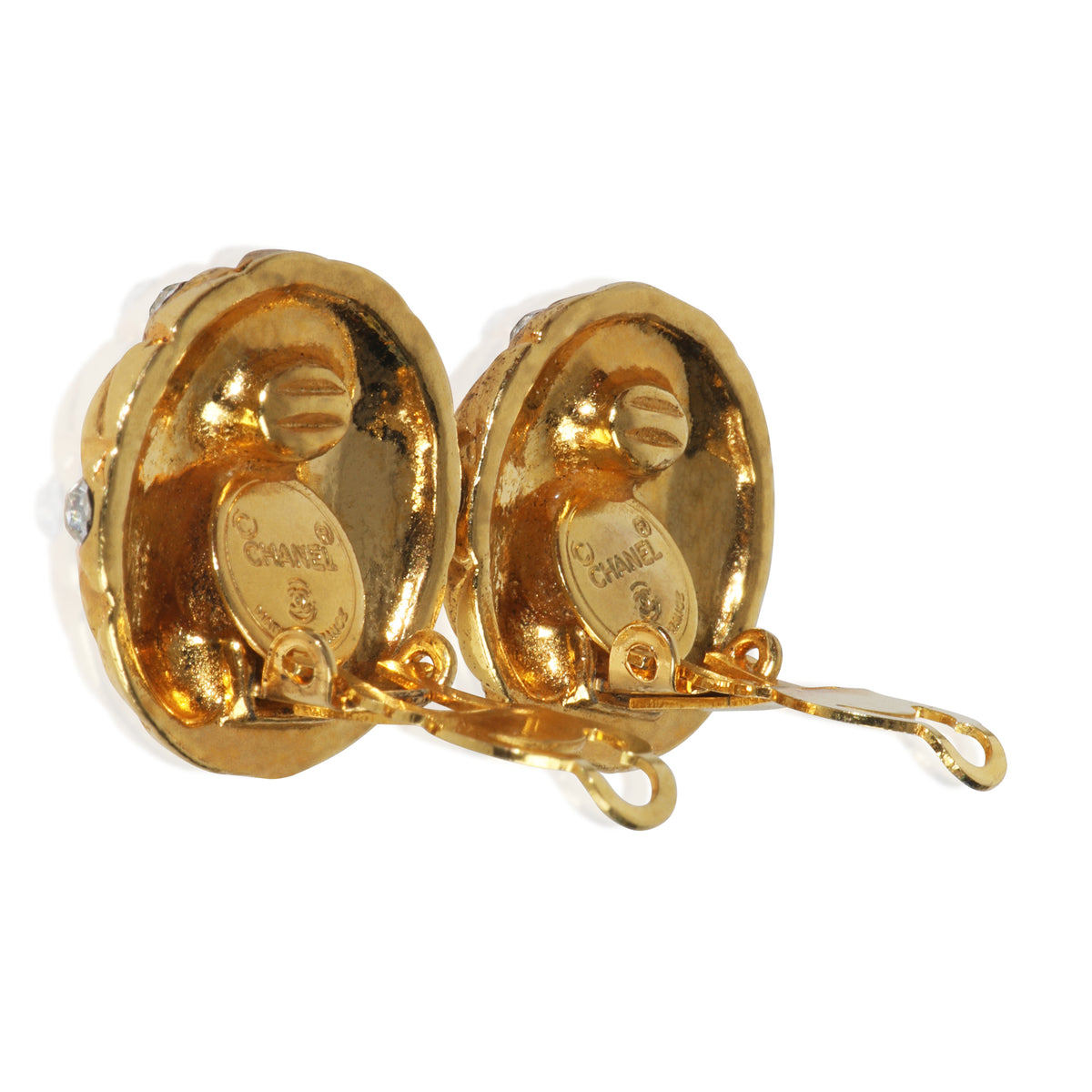 Gold-Plated  Vintage Quilted Earrings