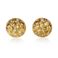 Gold-Plated  Vintage Quilted Earrings