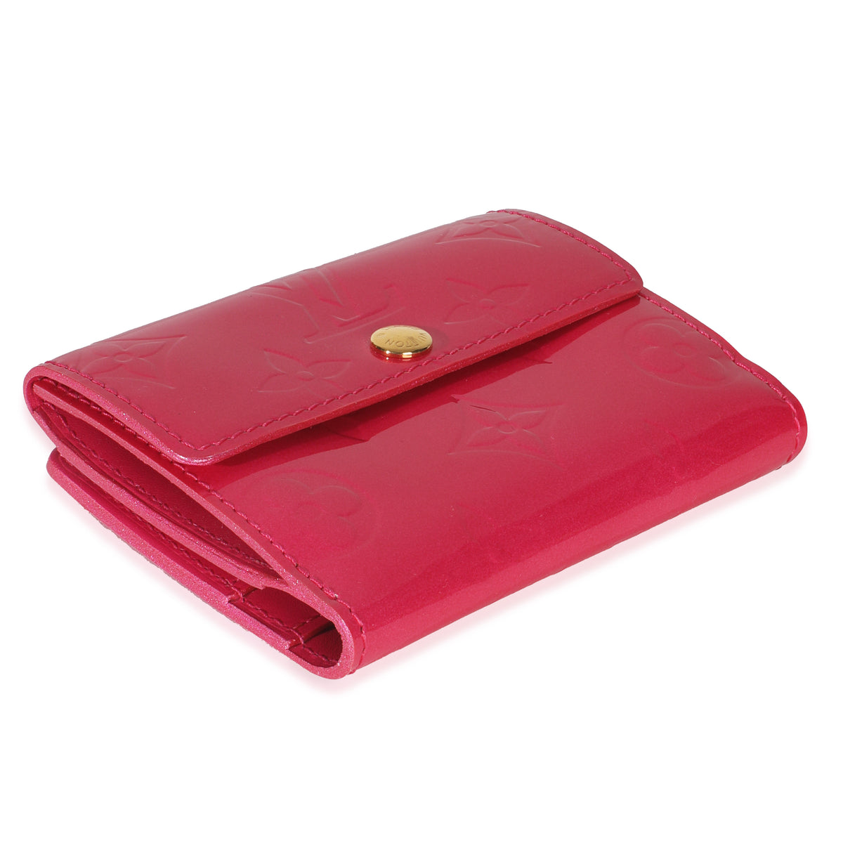 Fuschia Monogram Vernis Elise Wallet
