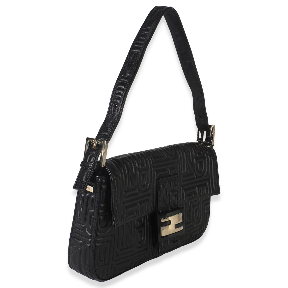 Black Embossed Nappa 1997 Re Edition Baguette