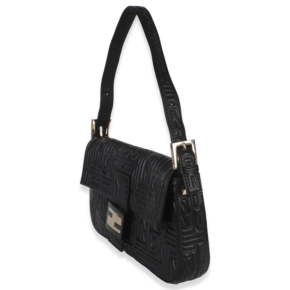Black Embossed Nappa 1997 Re Edition Baguette