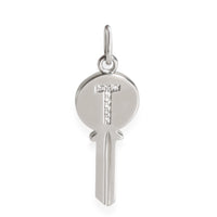 White Gold Diamond Mini Key Charm