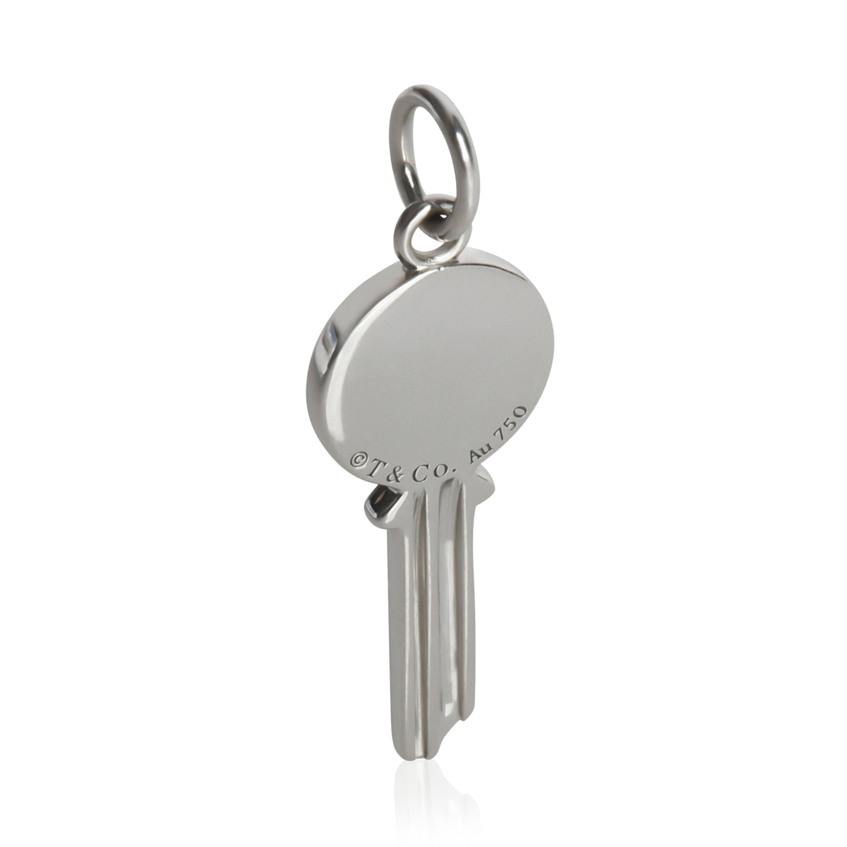 White Gold Diamond Mini Key Charm