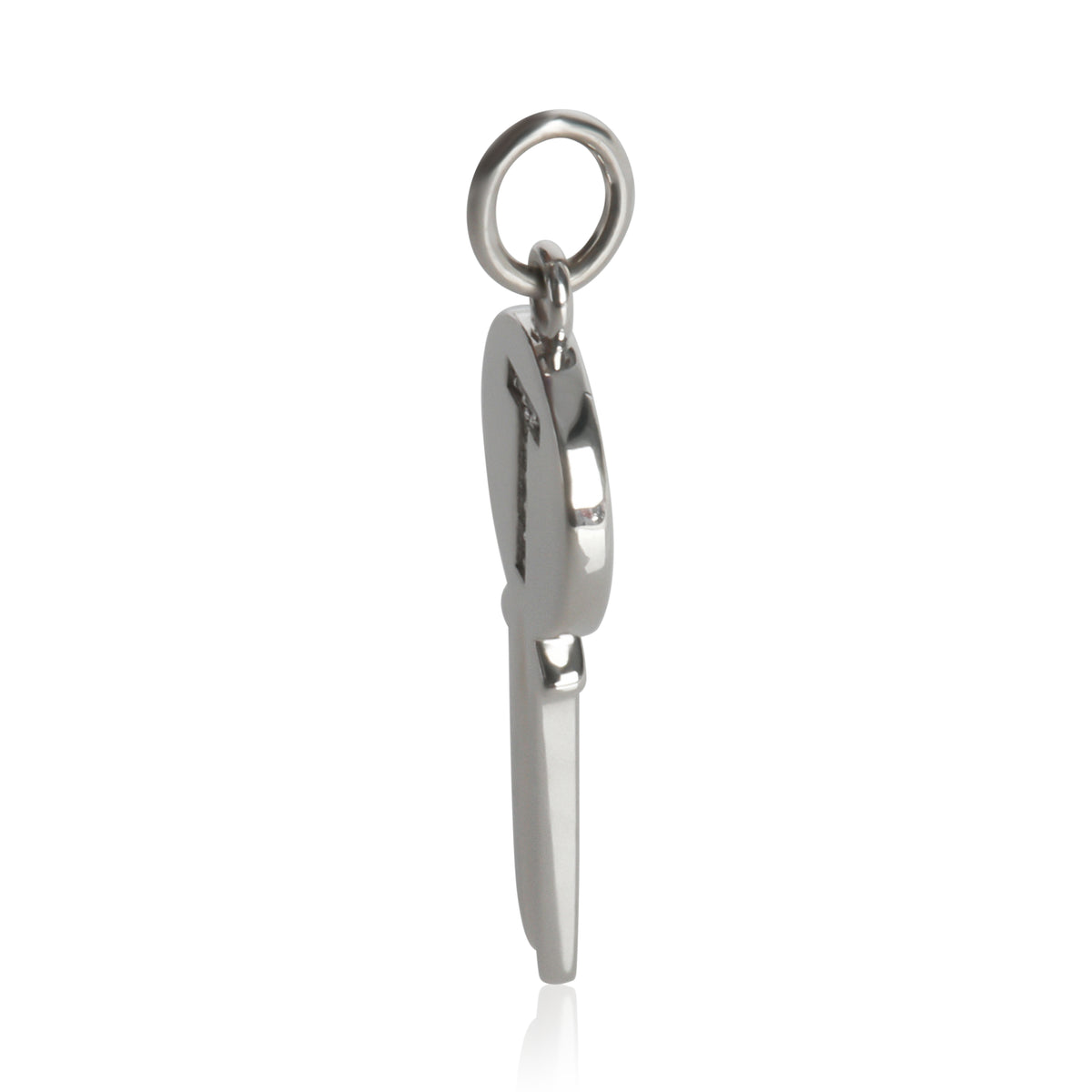 White Gold Diamond Mini Key Charm