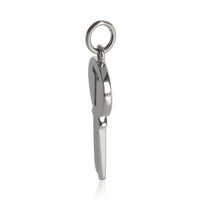 White Gold Diamond Mini Key Charm