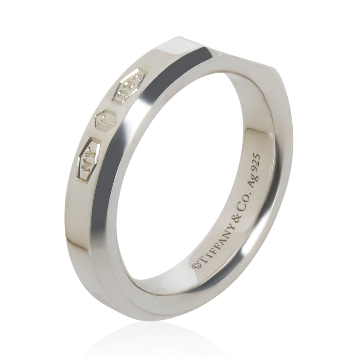 Sterling Silver  Makers Narrow Slice Ring