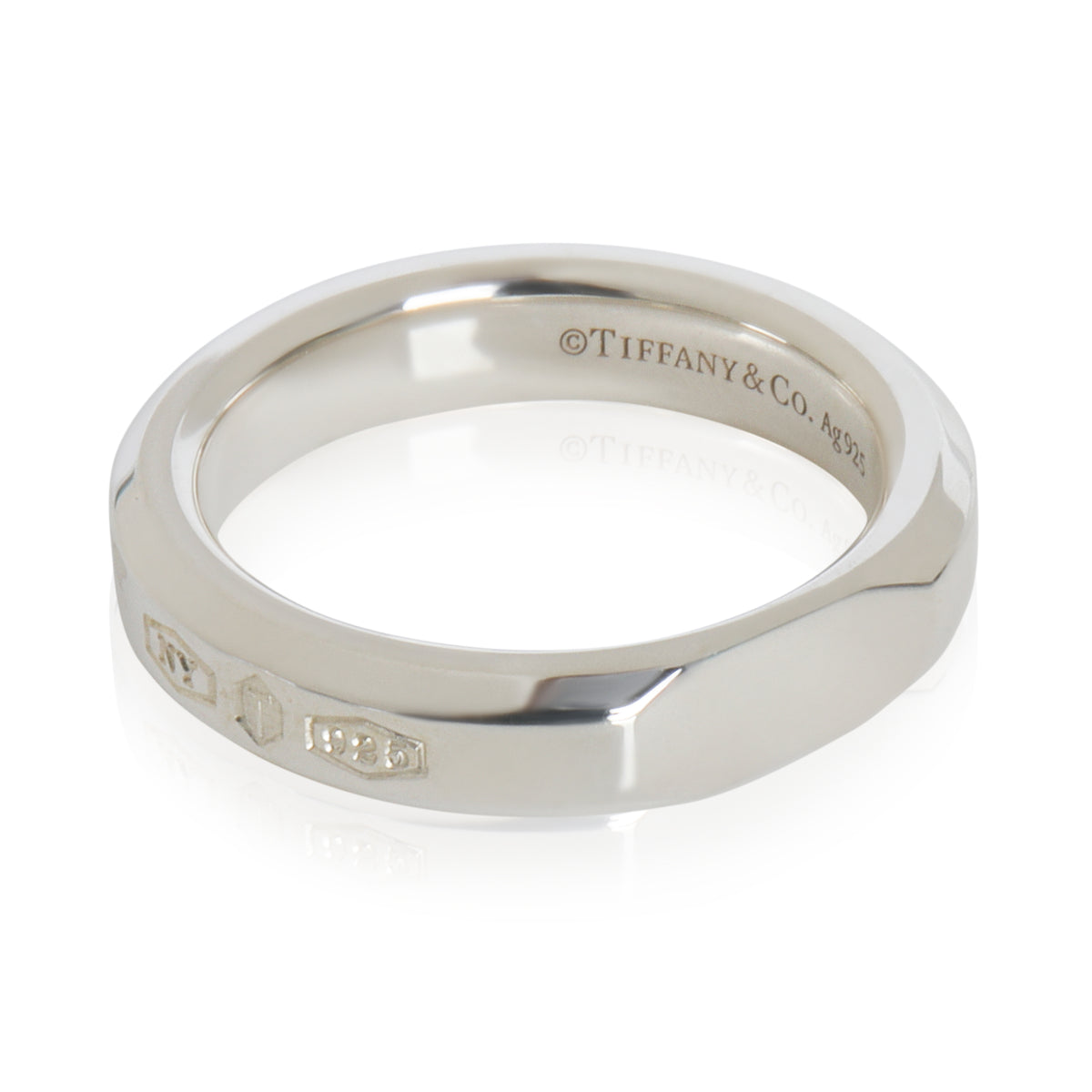 Sterling Silver  Makers Narrow Slice Ring