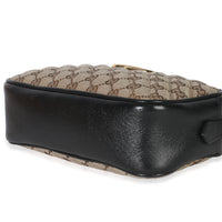 Beige Black Matelasse Diagonal Small GG Marmont Chain Shoulder Bag