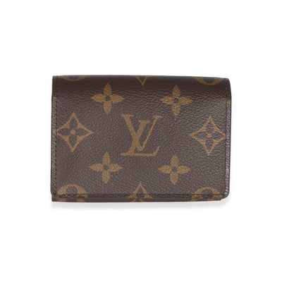 Monogram Canvas Envelope Business Card Holder