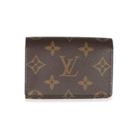 Monogram Canvas Envelope Business Card Holder