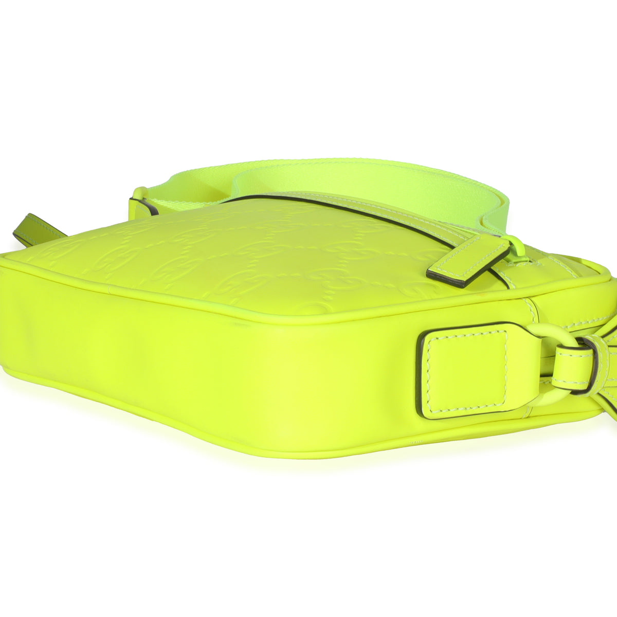 Fluorescent Yellow Rubber Effect Monogram GG Crossbody Bag