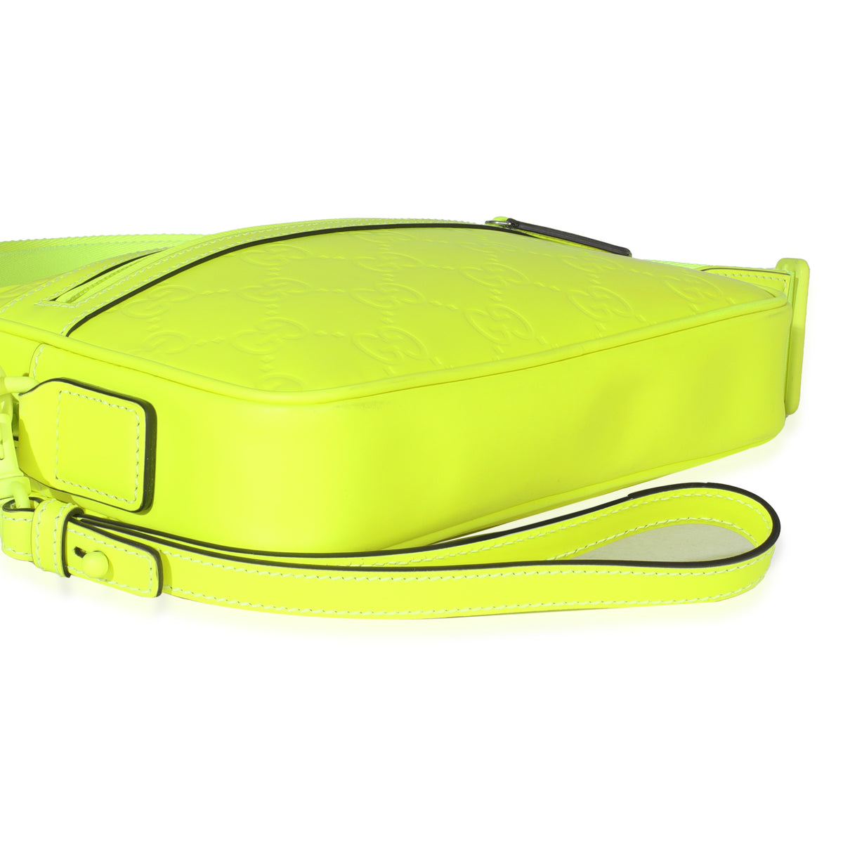 Fluorescent Yellow Rubber Effect Monogram GG Crossbody Bag