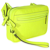 Fluorescent Yellow Rubber Effect Monogram GG Crossbody Bag