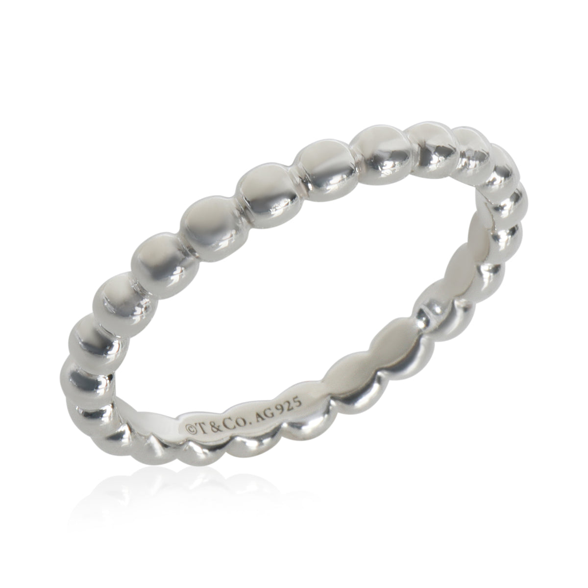 Sterling Silver  Bead Ring