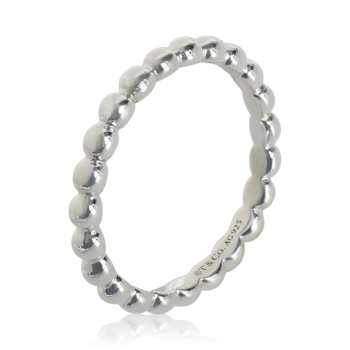 Sterling Silver  Bead Ring