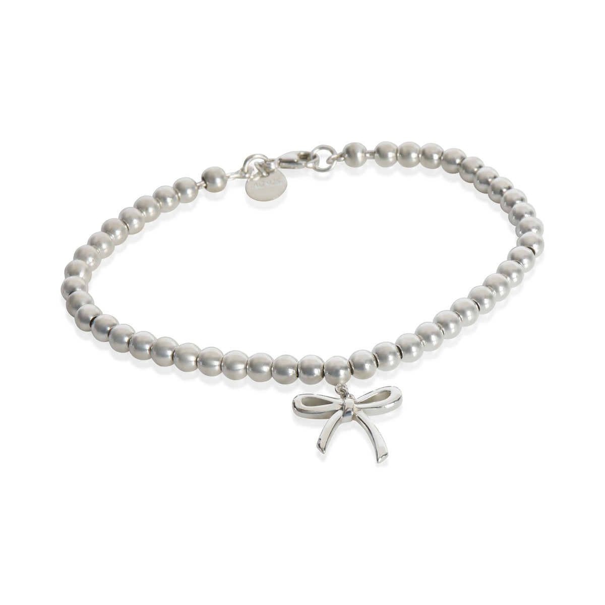 Sterling Silver  Bow Charm Bracelet