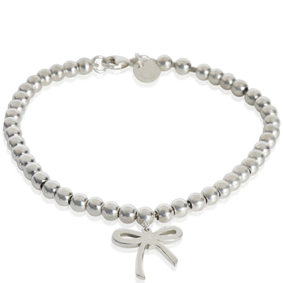 Sterling Silver  Bow Charm Bracelet