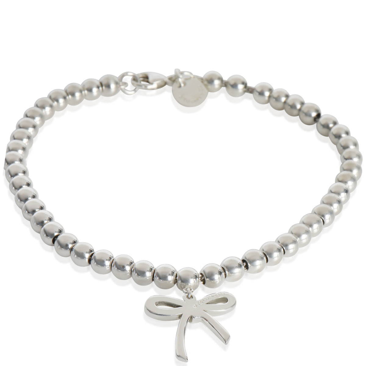 Sterling Silver  Bow Charm Bracelet