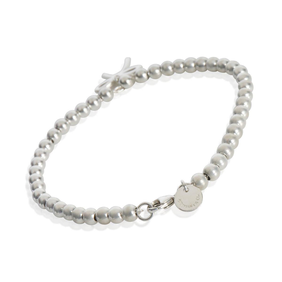 Sterling Silver  Bow Charm Bracelet