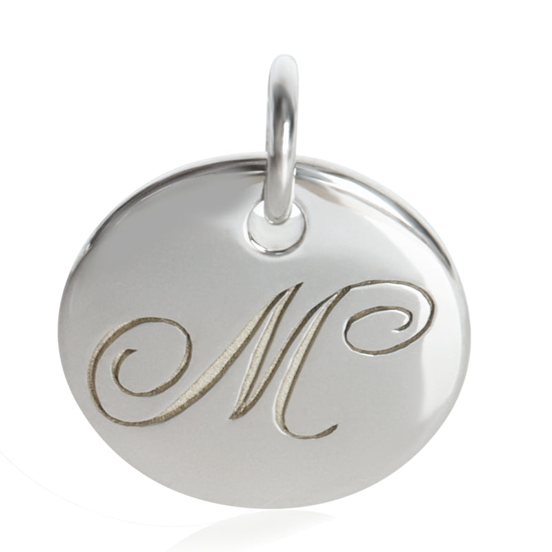 Sterling Silver  Initial M Charm