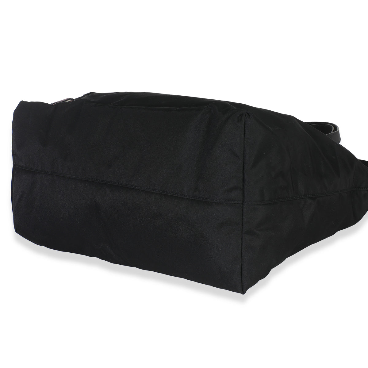 Black Nylon Multicolor Logo Patches Tote Bag