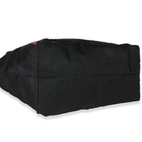 Black Nylon Multicolor Logo Patches Tote Bag