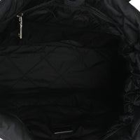 Black Nylon Padded Shopper Tote Bag