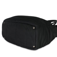 Black Nylon Padded Shopper Tote Bag