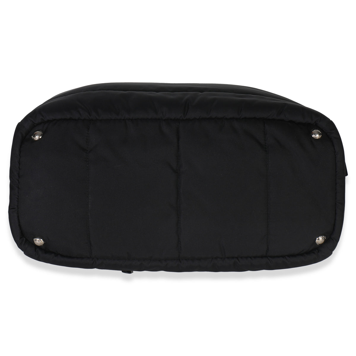 Black Nylon Padded Shopper Tote Bag