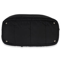 Black Nylon Padded Shopper Tote Bag