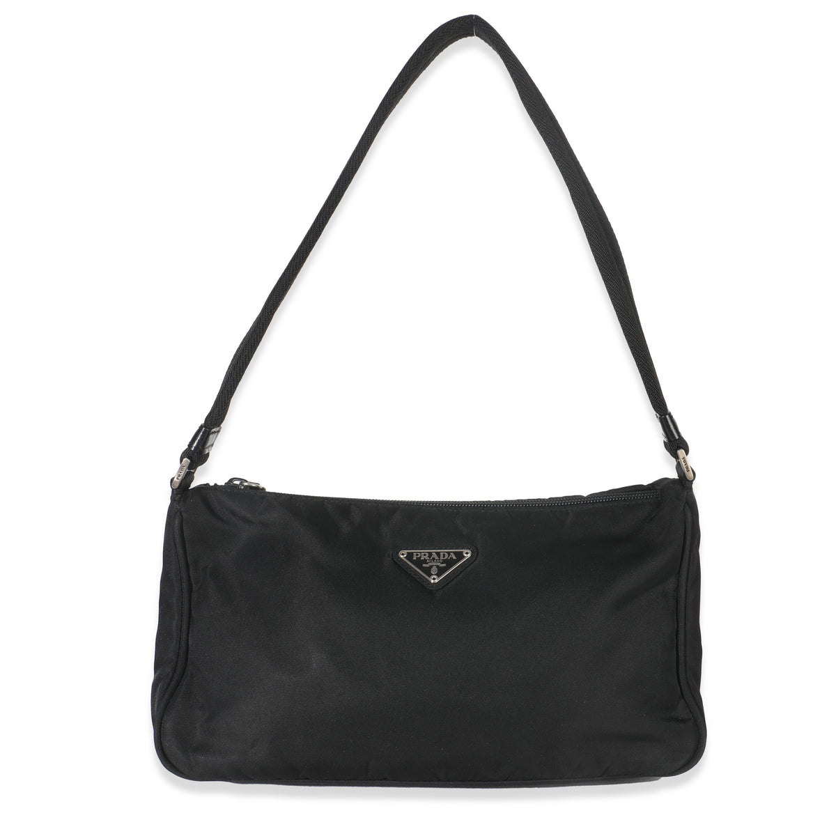 Black Nylon Logo Pochette