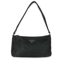 Black Nylon Logo Pochette