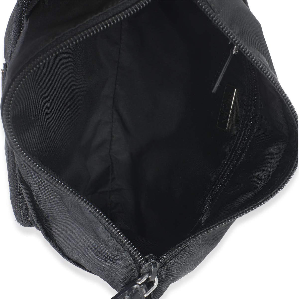 Black Nylon Front Pocket Pouch