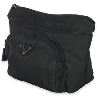 Black Nylon Front Pocket Pouch