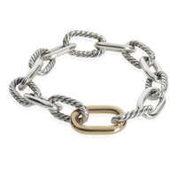 Yellow Gold & Sterling Silver  Madison Link Bracelet