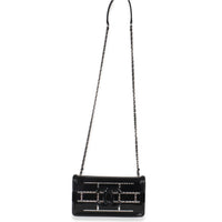 Chanel Black Plexiglass Patent Crystal Lego Brick Flap Bag Handbag av