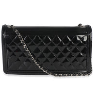 Chanel Black Plexiglass Patent Crystal Lego Brick Flap Bag Handbag bv