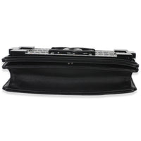 Chanel Black Plexiglass Patent Crystal Lego Brick Flap Bag Handbag stamp