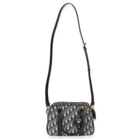 Christian Dior Navy Oblique Canvas Small D Vibe Bowling Bag Handbag av