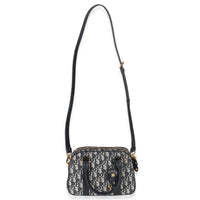 Christian Dior Navy Oblique Canvas Small D Vibe Bowling Bag Handbag av