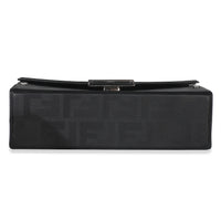 Black FF Leather Baguette Soft Trunk Crossbody