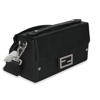 Black FF Leather Baguette Soft Trunk Crossbody