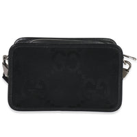 Gucci Black Jumbo GG Canvas Messenger Bag Handbag fv
